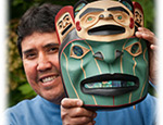 Native American mask in Ketchikan Alaska