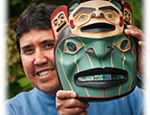 Native American mask in Ketchikan Alaska Native American mask in Ketchikan Alaska
